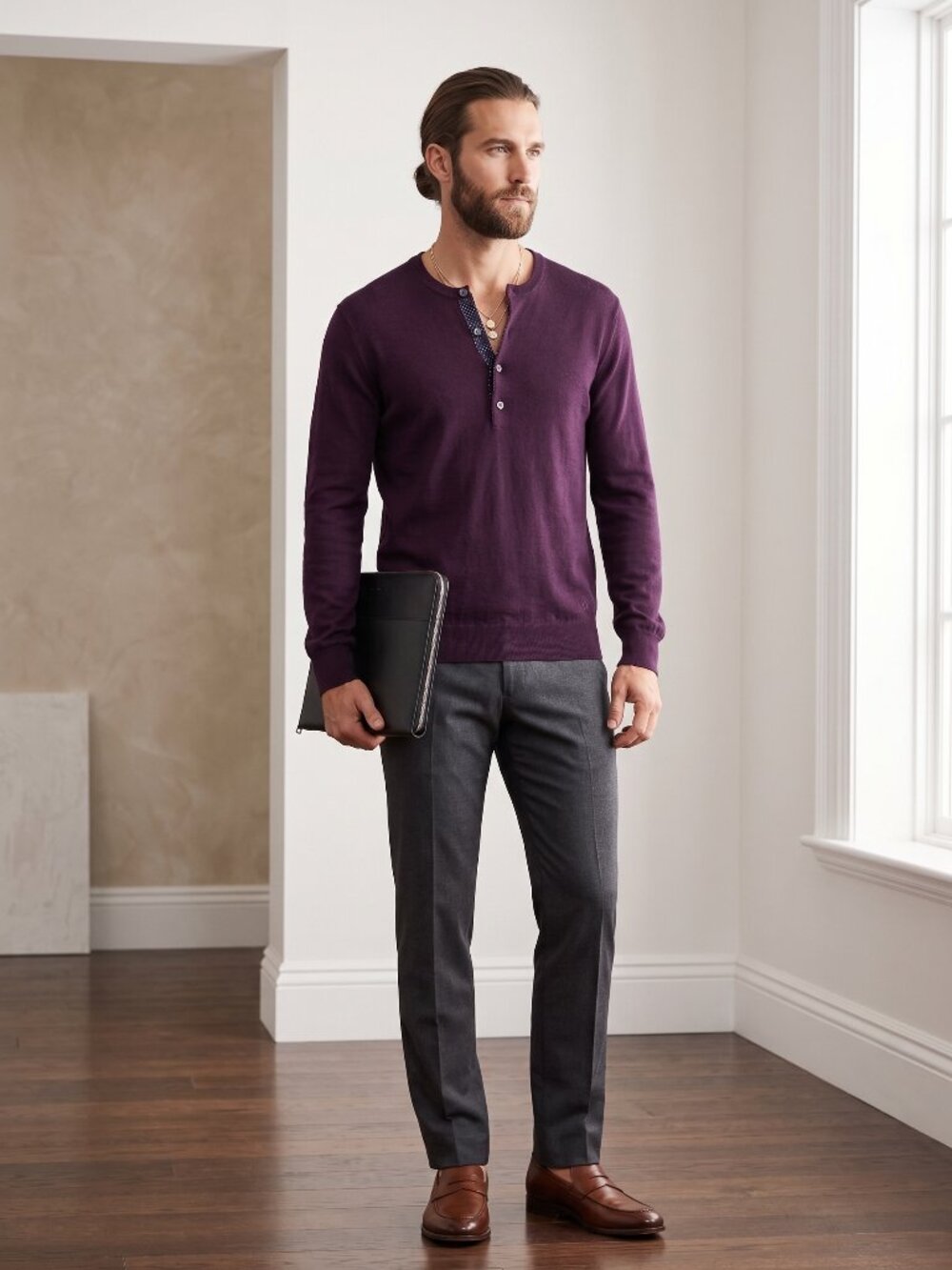PS Paul Smith 100% Merino Wool Sweater Purple Preppy Luxe, Old Money Office XL